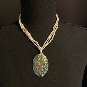 beautiful needed shell necklace